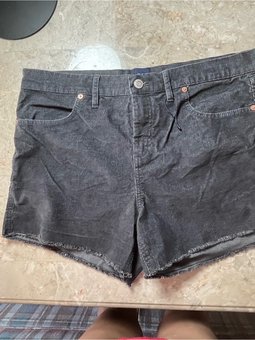 GAP Women's Washed Black Denim Cutoff Shorts